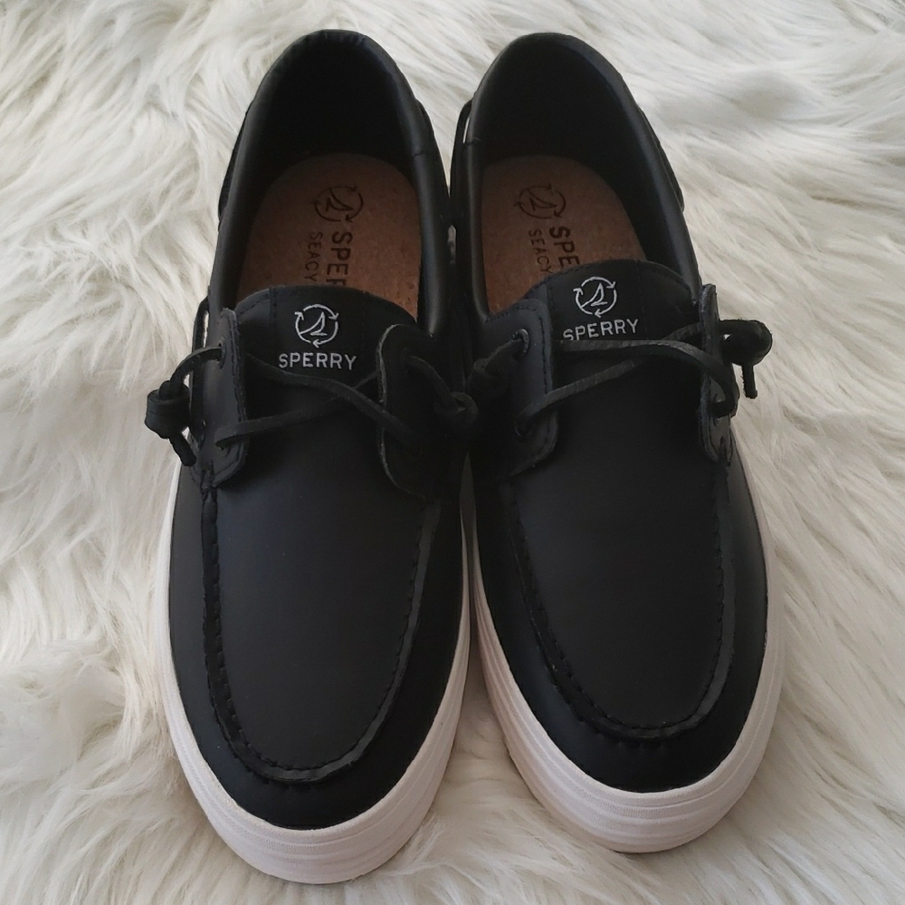 Sperry Women's Black Boat Shoes